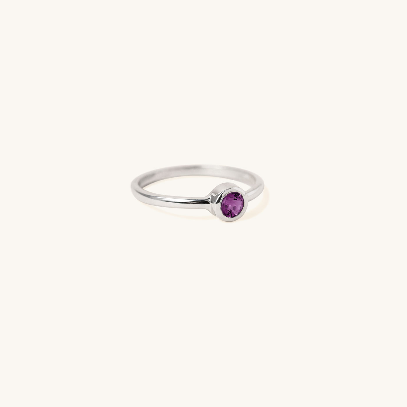 Bezel Lab Grown Gemstone Ring