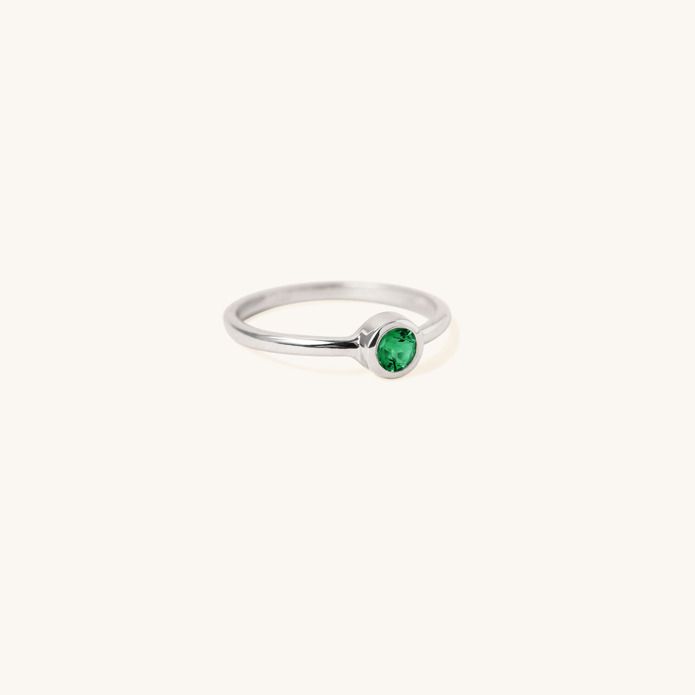 Bezel Lab Grown Gemstone Ring