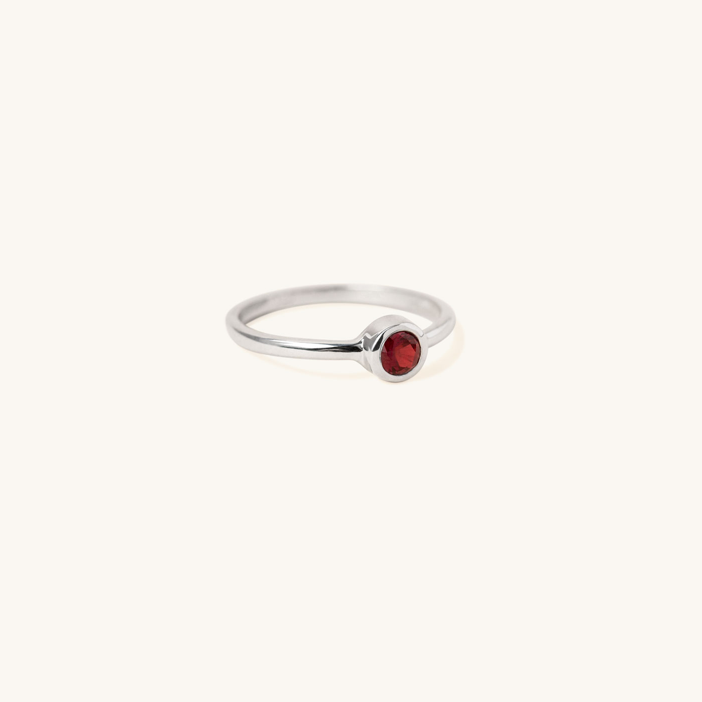 Bezel Lab Grown Gemstone Ring