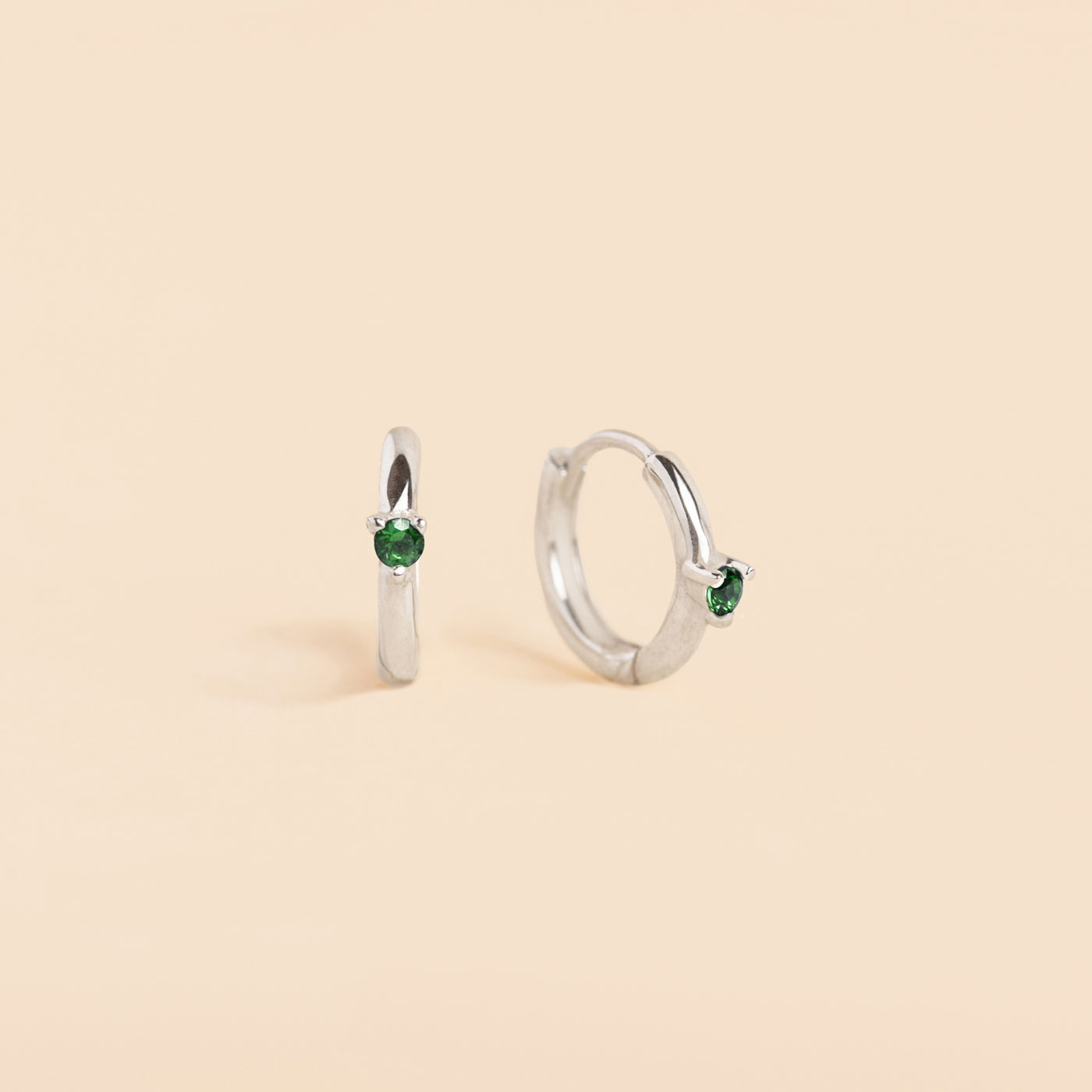 Lab Grown Gemstone Huggies