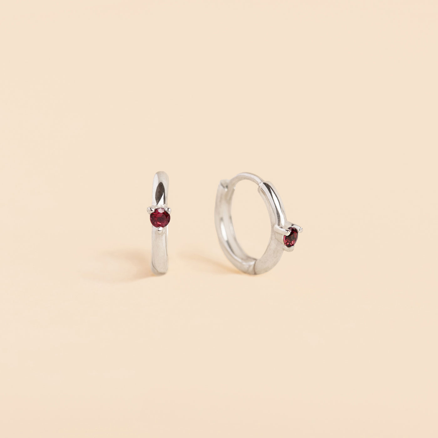 Lab Grown Gemstone Huggies
