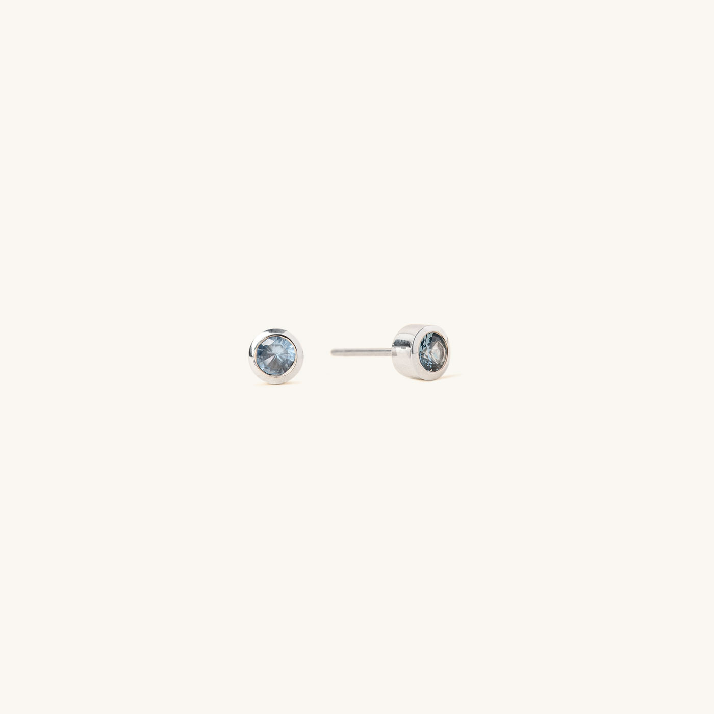 Bezel Lab Grown Gemstone Studs