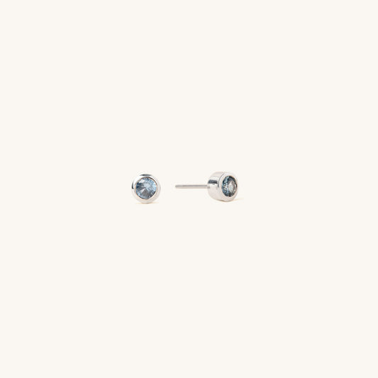 Bezel Lab Grown Gemstone Studs