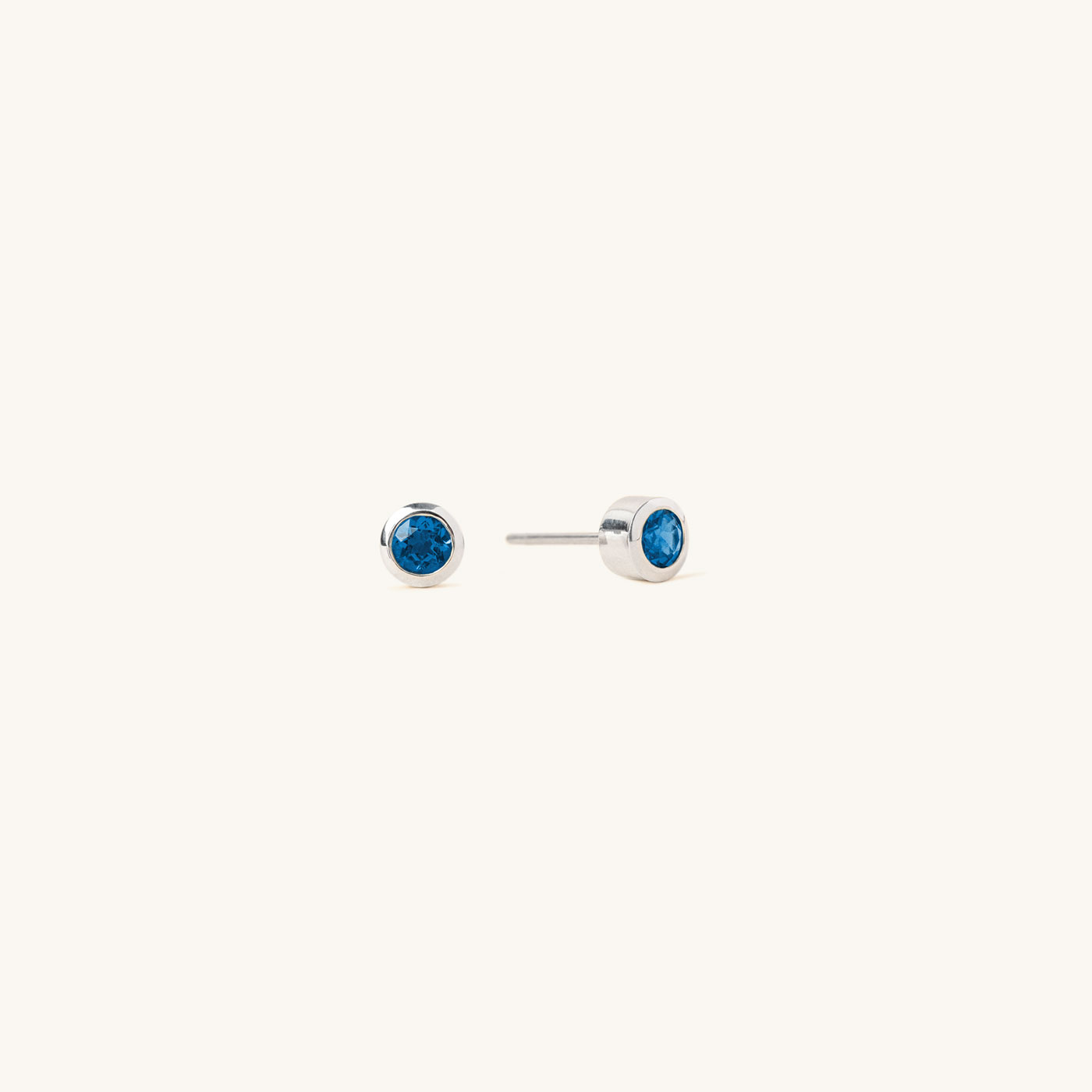 Bezel Lab Grown Gemstone Studs