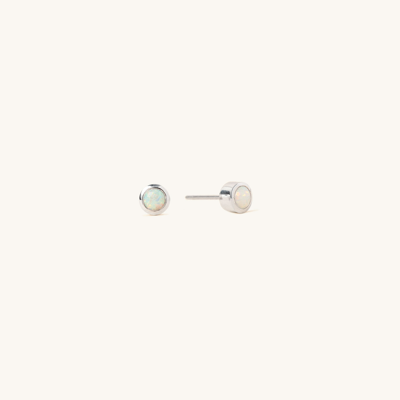 Bezel Lab Grown Gemstone Studs