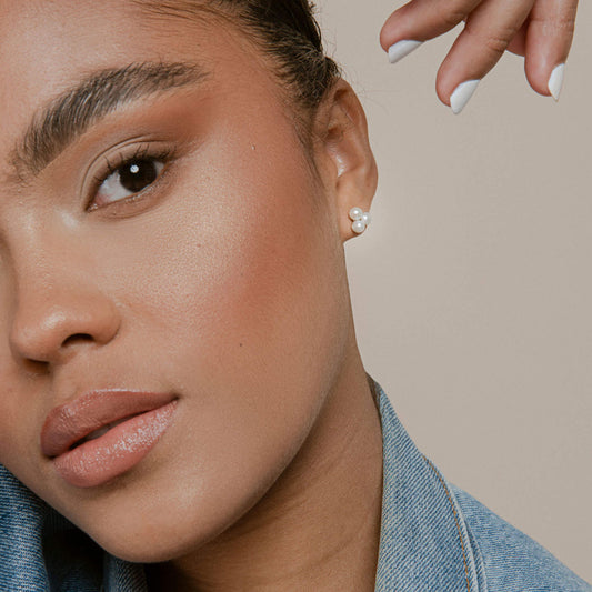 Clover Pearl Studs