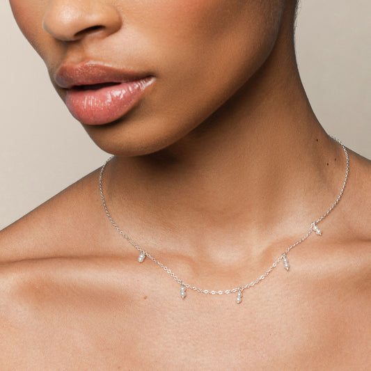 Micro Pearl Drops Necklace