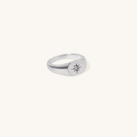 Signet Star Ring