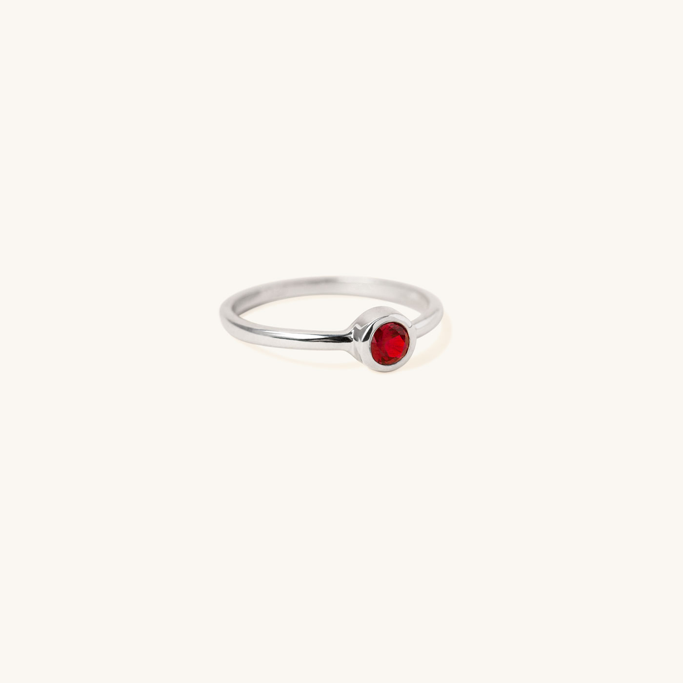 Bezel Lab Grown Gemstone Ring