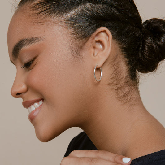 Medium Thin Hoops