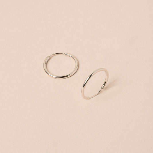 Medium Thin Hoops