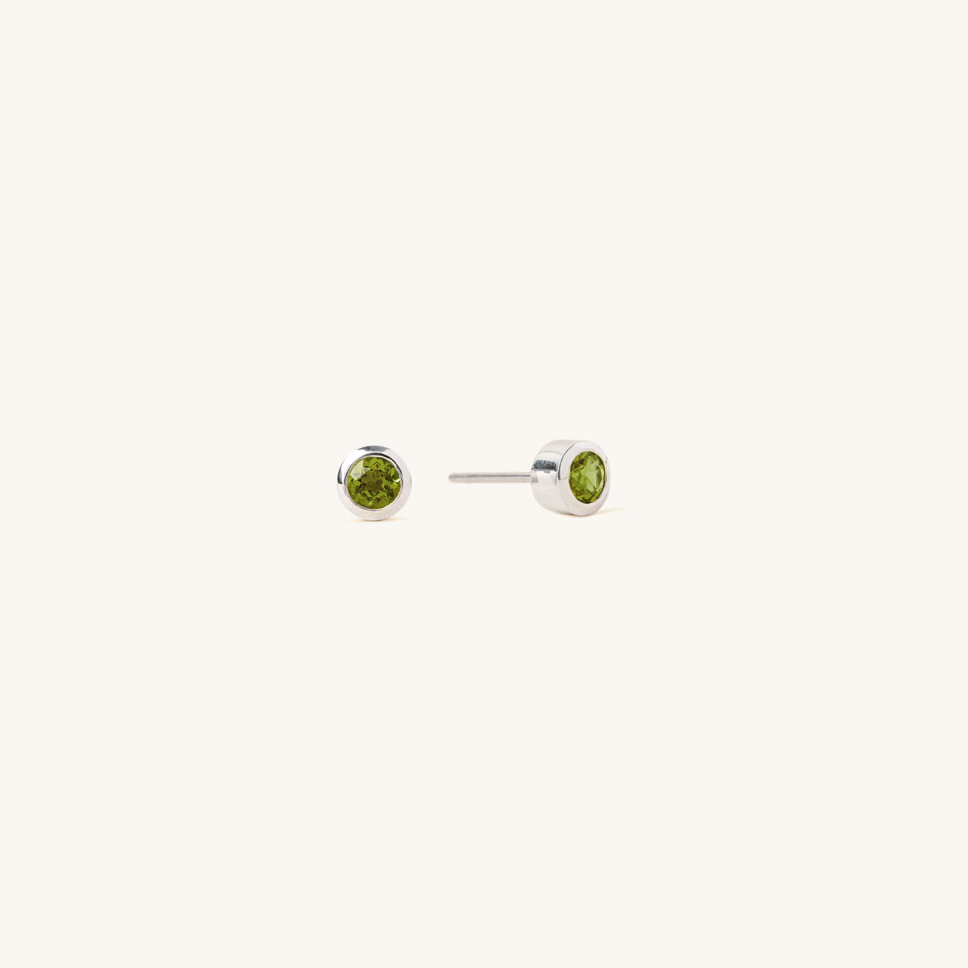 Bezel Lab Grown Gemstone Studs
