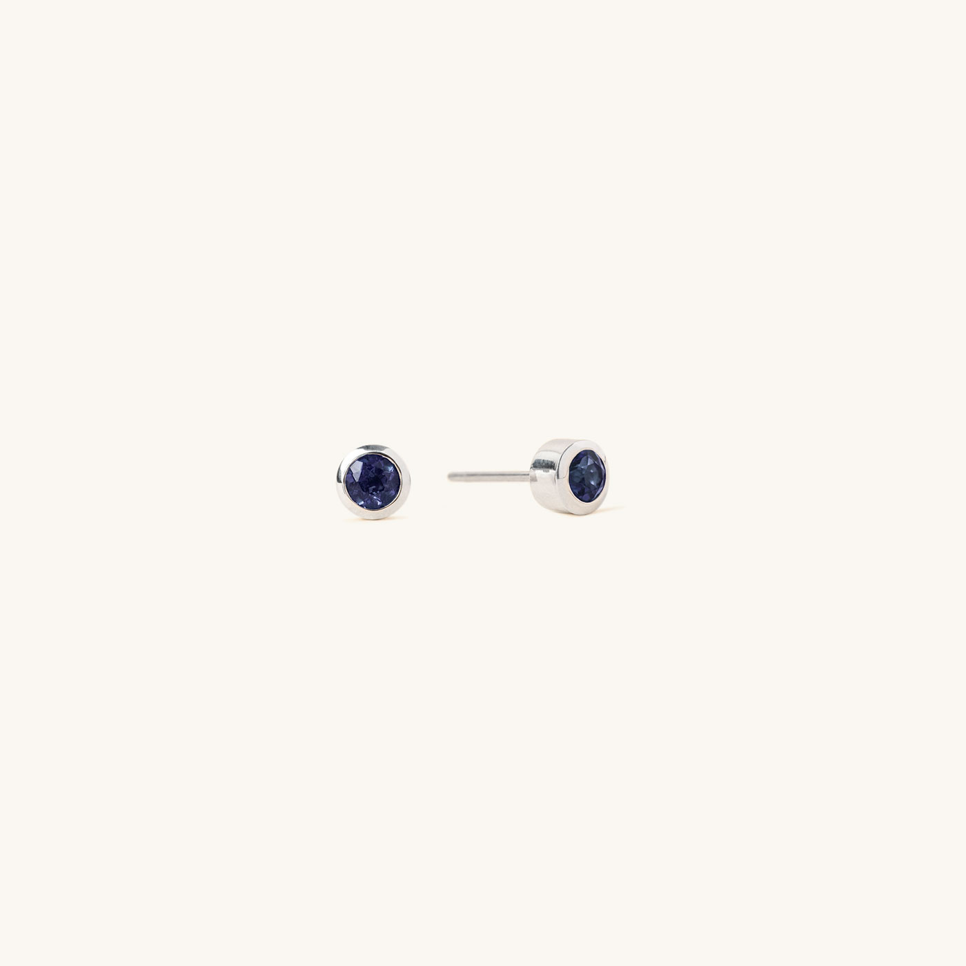 Bezel Lab Grown Gemstone Studs