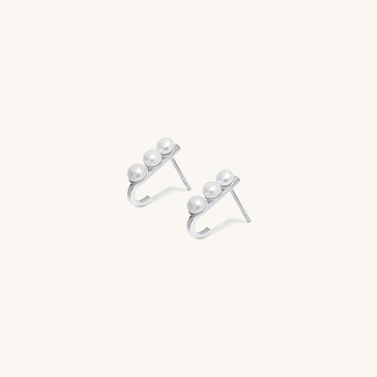 Triple Pearl Studs