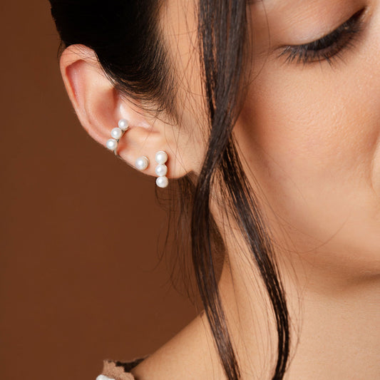 Triple Pearl Ear Cuff