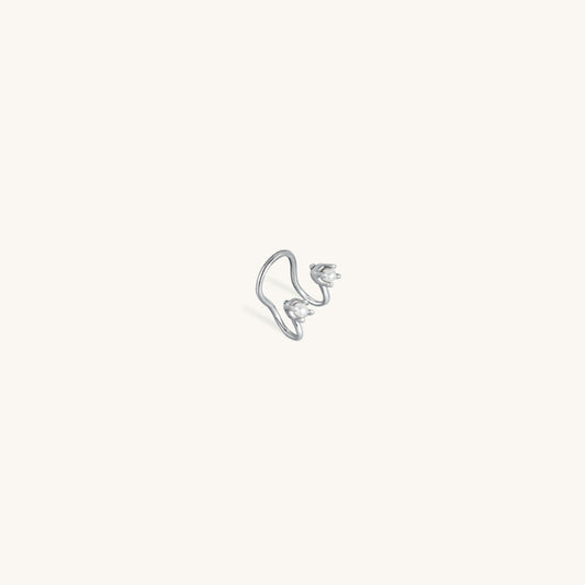 Twin Pearls Ear Cuff